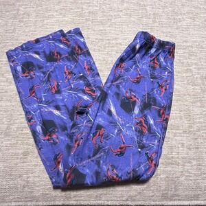 Vintage 2005 Spider-Man 2 Boys Pajama Pants Size 10/12 Blue Marvel Columbia